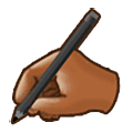 ✍🏾 Emoji Escrevendo à Mão: Pele Morena Escura na Samsung One UI 5.0.