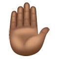 ✋🏾 Emoji Mano Levantada: Tono De Piel Oscuro Medio en Samsung One UI 6.1.