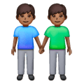 👬🏾 Emoji Hombres De La Mano: Tono De Piel Oscuro Medio en Samsung One UI 6.1.