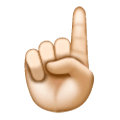 ☝🏻 Emoji Dedo índice Hacia Arriba: Tono De Piel Claro en Samsung One UI 6.1.