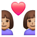 👩🏽‍❤️‍👩🏽 Emoji Liebespaar - Frau: mittlere Hautfarbe, Frau: mittlere Hautfarbe Samsung One UI 6.1.