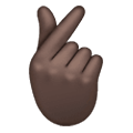 🫰🏿 Emoji Mano Con El Dedo Índice Y El Pulgar Cruzados: Tono De Piel Oscuro en Samsung One UI 6.1.