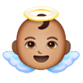 👼🏽 Emoji Bebé ángel: Tono De Piel Medio en Samsung One UI 6.1.