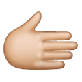 🫱🏼 Emoji Mano Derecha: Tono De Piel Claro Medio en Samsung One UI 6.1.