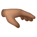 🫳🏾 Emoji Handfläche Nach Unten: mitteldunkle Hautfarbe Samsung One UI 6.1.