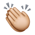 👏🏼 Emoji Manos Aplaudiendo: Tono De Piel Claro Medio en Samsung One UI 6.1.