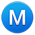 Emoji Ⓜ️ Pulsante M Cerchiata su Samsung One UI 6.1.