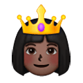 👸🏿 Emoji Princesa: Tono De Piel Oscuro en Samsung One UI 6.1.