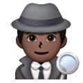 🕵🏿‍♂️ Emoji Detective Hombre: Tono De Piel Oscuro en Samsung One UI 6.1.