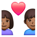 👨🏾‍❤️‍👩🏾 Emoji Pareja Enamorada - Hombre: Tono De Piel Oscuro Medio, Mujer: Tono De Piel Oscuro Medio en Samsung One UI 6.1.