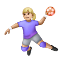 🤾🏼‍♀️ Emoji Mujer Jugando Al Balonmano: Tono De Piel Claro Medio en Samsung One UI 6.1.