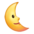 🌜 Emoji Luna De Cuarto Menguante Con Cara en Samsung One UI 6.1.