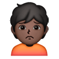 🙍🏿 Emoji Persona Frunciendo El Ceño: Tono De Piel Oscuro en Samsung One UI 6.1.