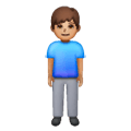 🧍🏽‍♂️ Emoji Homem Em Pé: Pele Morena na Samsung One UI 6.1.