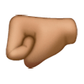 🤛🏽 Emoji Puño Hacia La Izquierda: Tono De Piel Medio en Samsung One UI 6.1.