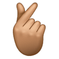🫰🏽 Emoji Mano Con El Dedo Índice Y El Pulgar Cruzados: Tono De Piel Medio en Samsung One UI 6.1.