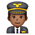 Émoji 👨🏾‍✈️ Pilote Homme : Peau Mate sur Samsung One UI 6.1.