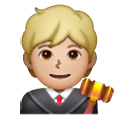 🧑🏼‍⚖️ Emoji Juez: Tono De Piel Claro Medio en Samsung One UI 6.1.