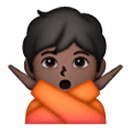 🙅🏿 Emoji Persona Haciendo El Gesto De «no»: Tono De Piel Oscuro en Samsung One UI 6.1.