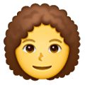 Émoji 👩‍🦱 Femme : Cheveux Bouclés sur Samsung One UI 6.1.