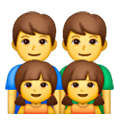 👨‍👨‍👧‍👧 Emoji Familie: Mann, Mann, Mädchen und Mädchen Samsung One UI 6.1.