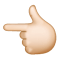 👈🏻 Emoji Dorso Da Mão Com Dedo Indicador Apontando Para A Esquerda: Pele Clara na Samsung One UI 6.1.
