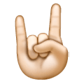 🤘🏻 Emoji Mano Haciendo El Signo De Cuernos: Tono De Piel Claro en Samsung One UI 6.1.