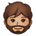 🧔🏽 Emoji  Pessoa: Pele Morena E Barba na Samsung One UI 6.1.
