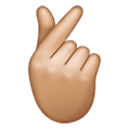 Emoji 🫰🏼 Mano Con İndice E Pollice İncrociati: Carnagione Abbastanza Chiara su Samsung One UI 6.1.