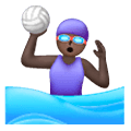 🤽🏿‍♀️ Emoji Mujer Jugando Al Waterpolo: Tono De Piel Oscuro en Samsung One UI 6.1.