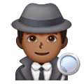 🕵🏾‍♂️ Emoji Detetive Homem: Pele Morena Escura na Samsung One UI 6.1.