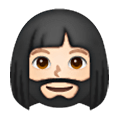 Émoji 🧔🏻‍♀️ Femme Barbu Peau Claire sur Samsung One UI 6.1.