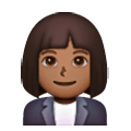 👩🏾‍💼 Emoji Oficinista Mujer: Tono De Piel Oscuro Medio en Samsung One UI 6.1.