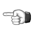 ☜ Emoji Indicador de direção à esquerda em branco na Samsung One UI 6.1.