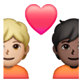 🧑🏼‍❤️‍🧑🏿 Emoji Liebespaar: Person, Person, mittelhelle Hautfarbe, dunkle Hautfarbe Samsung One UI 6.1.