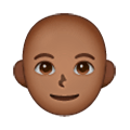 🧑🏾‍🦲 Emoji Erwachsener: mitteldunkle Hautfarbe, Glatze Samsung One UI 6.1.