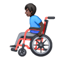 👨🏿‍🦽 Emoji Mann in manuellem Rollstuhl: dunkle Hautfarbe Samsung One UI 6.1.