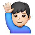🙋🏻‍♂️ Emoji Hombre Con La Mano Levantada: Tono De Piel Claro en Samsung One UI 6.1.
