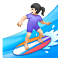 🏄🏻‍♀️ Emoji Mujer Haciendo Surf: Tono De Piel Claro en Samsung One UI 6.1.