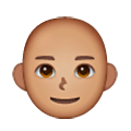 👨🏽‍🦲 Emoji Mann: mittlere Hautfarbe, Glatze Samsung One UI 6.1.