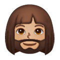 Emoji 🧔🏽‍♀️ Uomo Con La Barba Carnagione Olivastra su Samsung One UI 6.1.