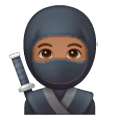 🥷🏾 Emoji Ninja: Tono De Piel Oscuro Medio en Samsung One UI 6.1.
