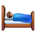 🛌🏽 Emoji im Bett liegende Person: mittlere Hautfarbe Samsung One UI 6.1.