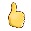 Emoji 🖒 Gesto col pollice verso l'alto su Samsung One UI 6.1.