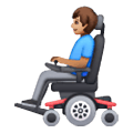 👨🏽‍🦼 Emoji Mann in elektrischem Rollstuhl: mittlere Hautfarbe Samsung One UI 6.1.