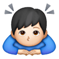 🙇🏻‍♂️ Emoji Homem Fazendo Reverência: Pele Clara na Samsung One UI 6.1.