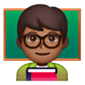 👨🏾‍🏫 Emoji Lehrer: mitteldunkle Hautfarbe Samsung One UI 6.1.