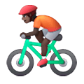 Émoji 🚴🏿 Cycliste : Peau Foncée sur Samsung One UI 6.1.