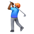 🏌🏾‍♂️ Emoji Hombre Jugando Al Golf: Tono De Piel Oscuro Medio en Samsung One UI 6.1.