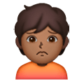 🙍🏾 Emoji missmutige Person: mitteldunkle Hautfarbe Samsung One UI 6.1.